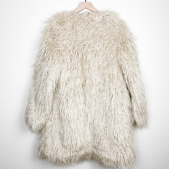 NWOT Free People Florence Faux Fur Shag Coat - Picture 6 of 8